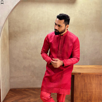 RADIANT RED CUTDANA KURTA