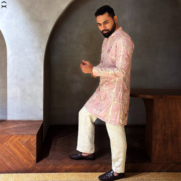 BLUSH PINK EMBROIDERY KURTA