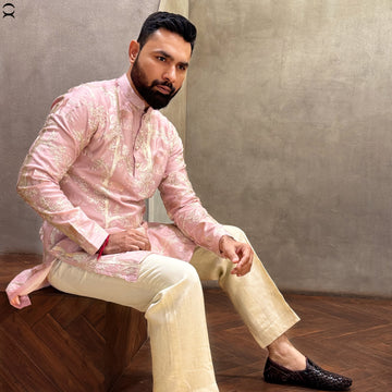 BLUSH PINK EMBROIDERY KURTA